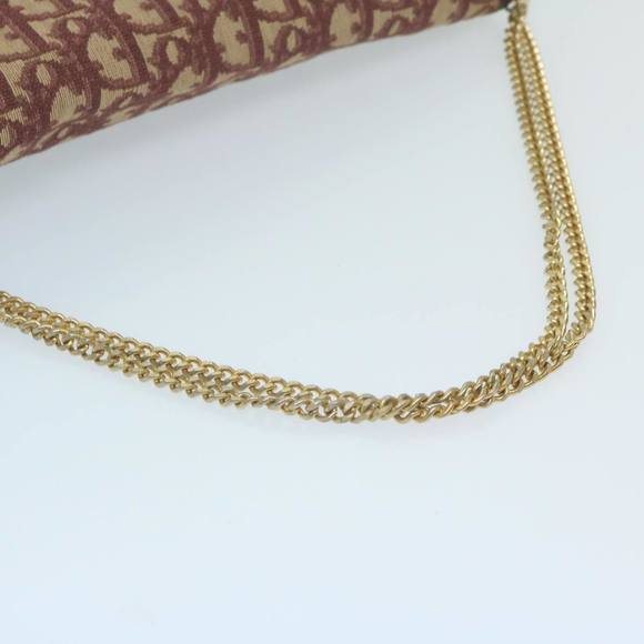 Christian Dior Trotter Canvas Chain Shoulder Bag Red Auth yk10084 - Picture 7 of 16